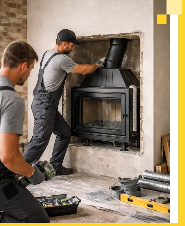 Установка каминных топок в Норильске: монтаж, подключение