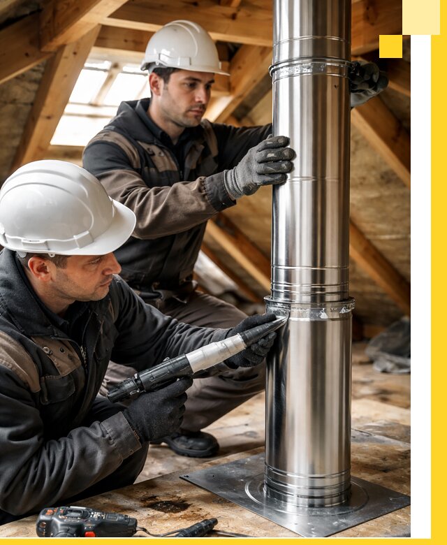 Монтаж дымоходов для каминов в Норильске с гарантией качества