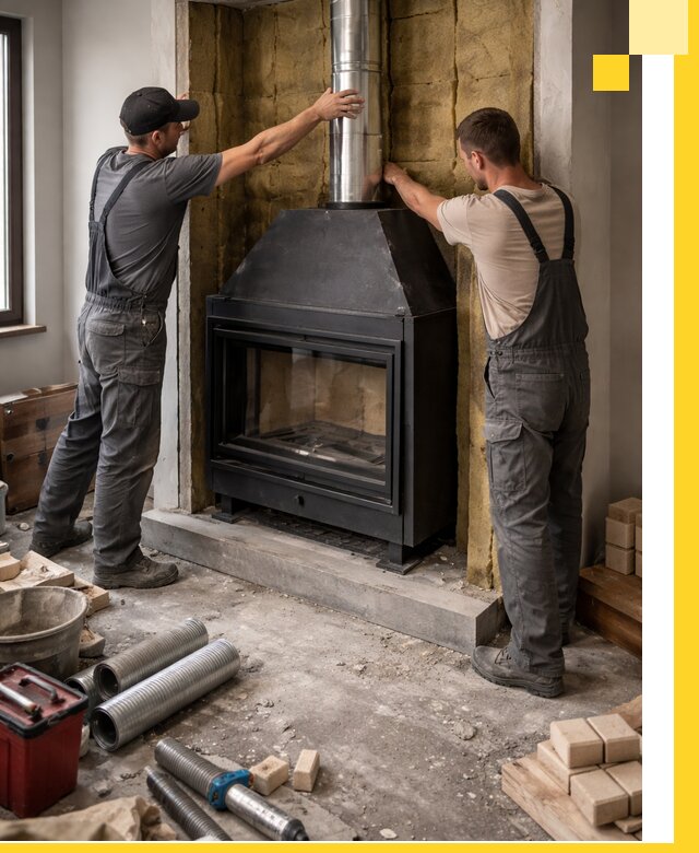 Изготовление и монтаж закрытых каминов в Норильске под ключ