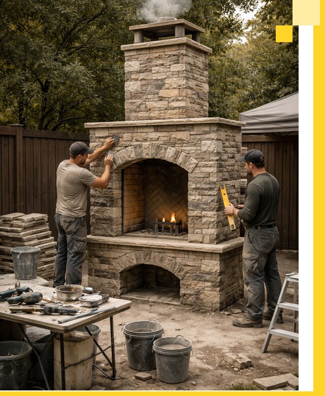 Проектирование и установка уличных каминов в Норильске