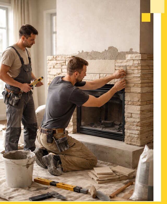 Установка и монтаж каминов для загородного дома в Норильске