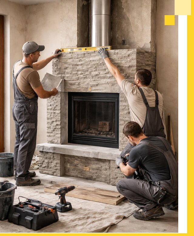 Профессиональный монтаж каминов под ключ в Норильске для дома