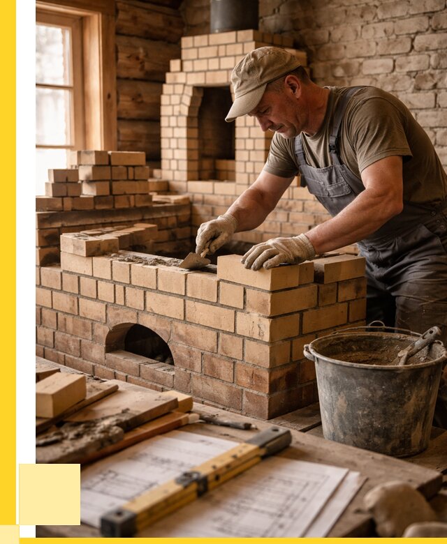 Кладка печей из кирпича в Норильске цены от 31155 р. - ЭриданНрл