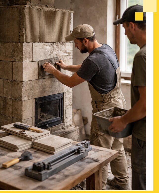 Профессиональная облицовка печей в Норильске: керамика и камень