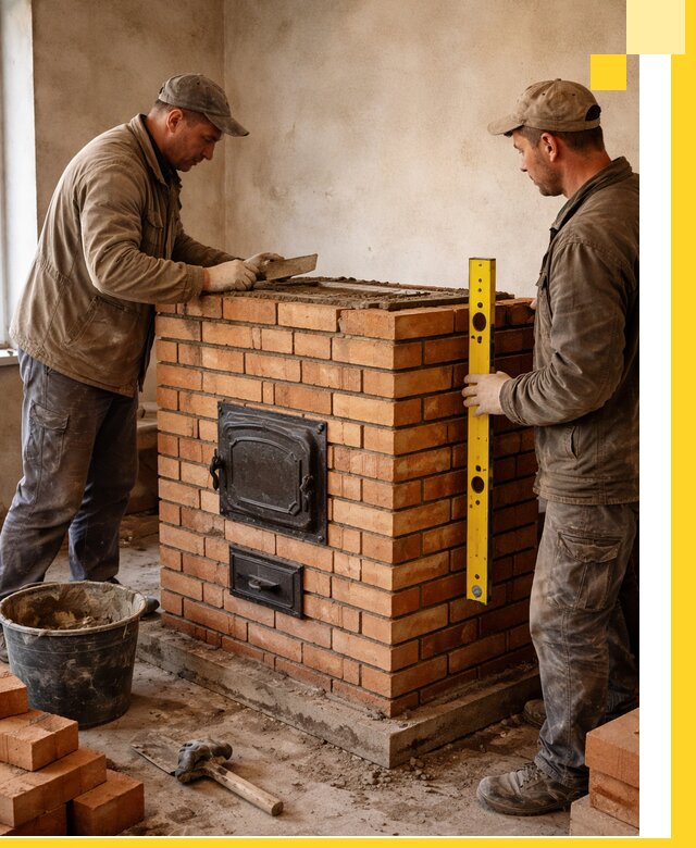 Отопительные печи под ключ в Норильске, установка и сборка