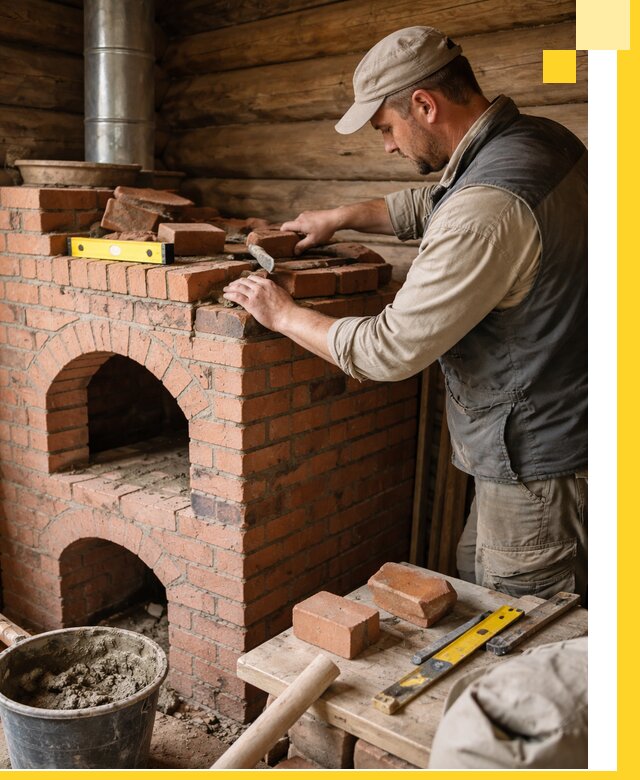 Изготовление и установка русских печей в Норильске под ключ