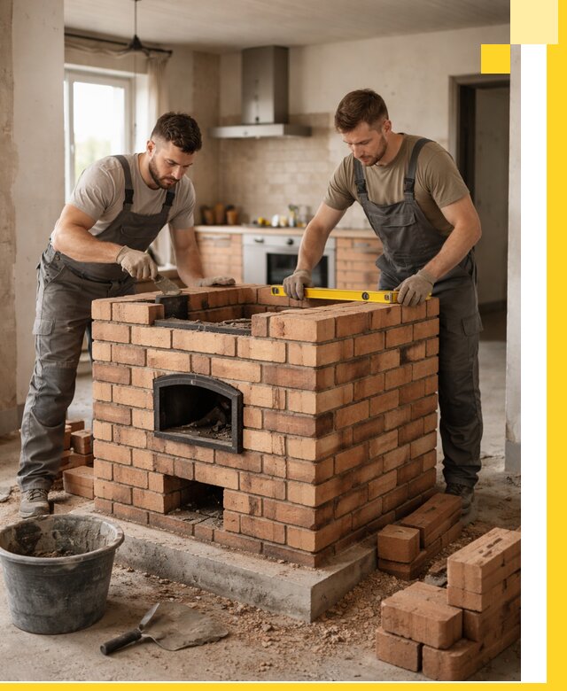 Установка и монтаж печей в частном доме в Норильске под ключ