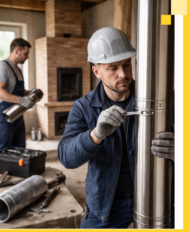 Профессиональный монтаж дымоходов для печей в Норильске