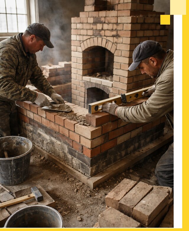 Изготовление и монтаж печей и каминов из кирпича в Норильске