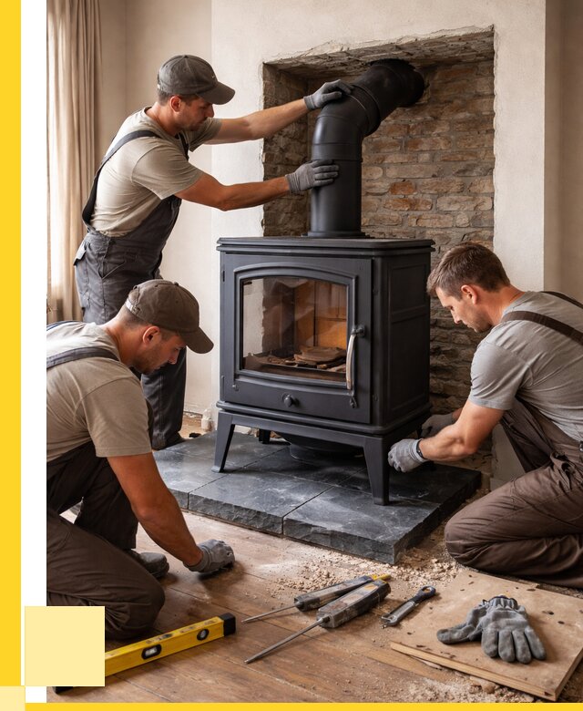 Монтаж печи камина в частном доме в Норильске от 25963 р. | ЭриданНрл