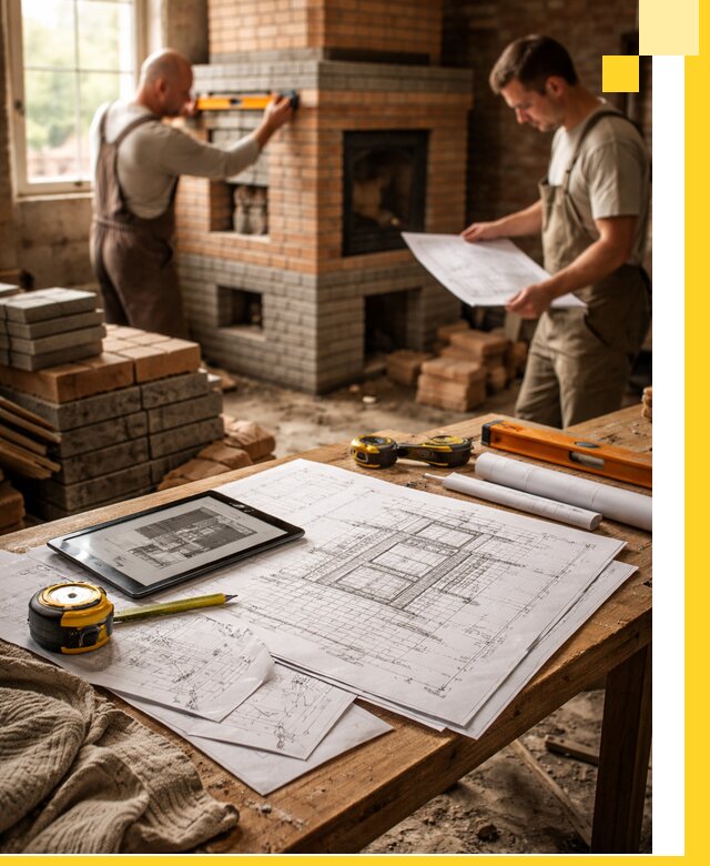 Проекты печей и каминов с индивидуальным дизайном в Норильске