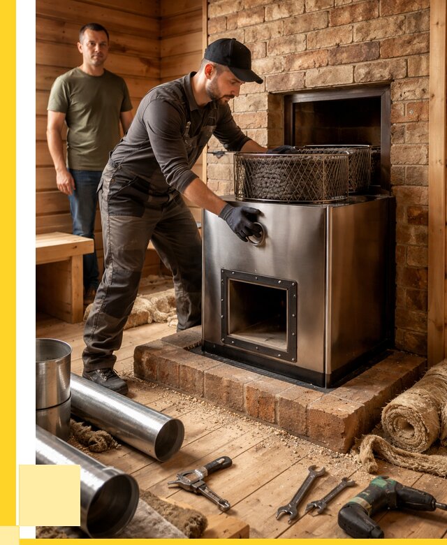 Монтаж банных печей под ключ в Норильске от 18693 р., ЭриданНрл