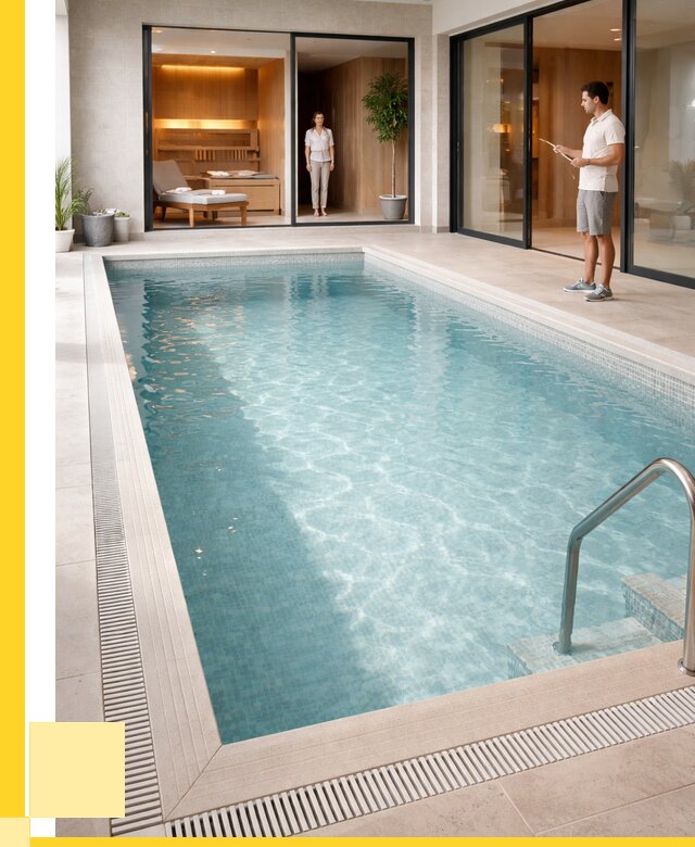 Отделка бассейна пленкой ПВХ в Норильске от 3635 р. - ЭриданНрл