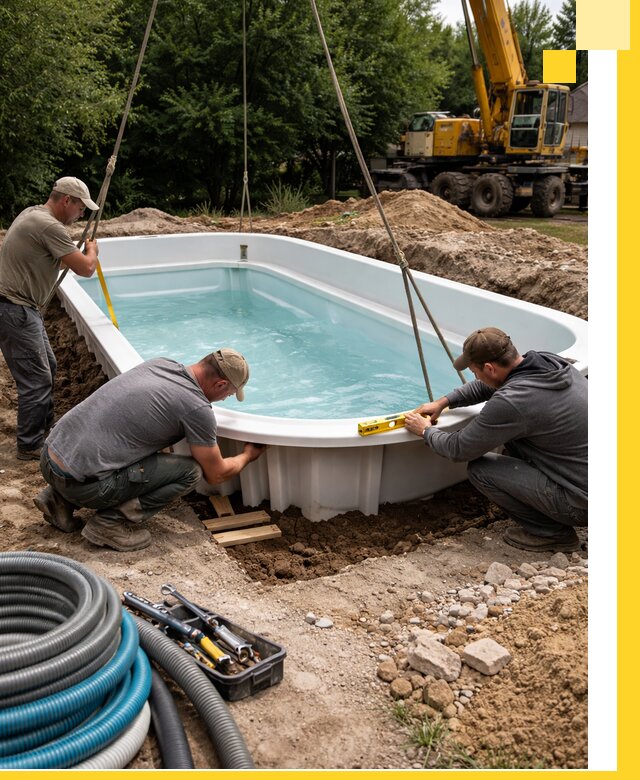 Установка и монтаж композитных бассейнов под ключ в Норильске