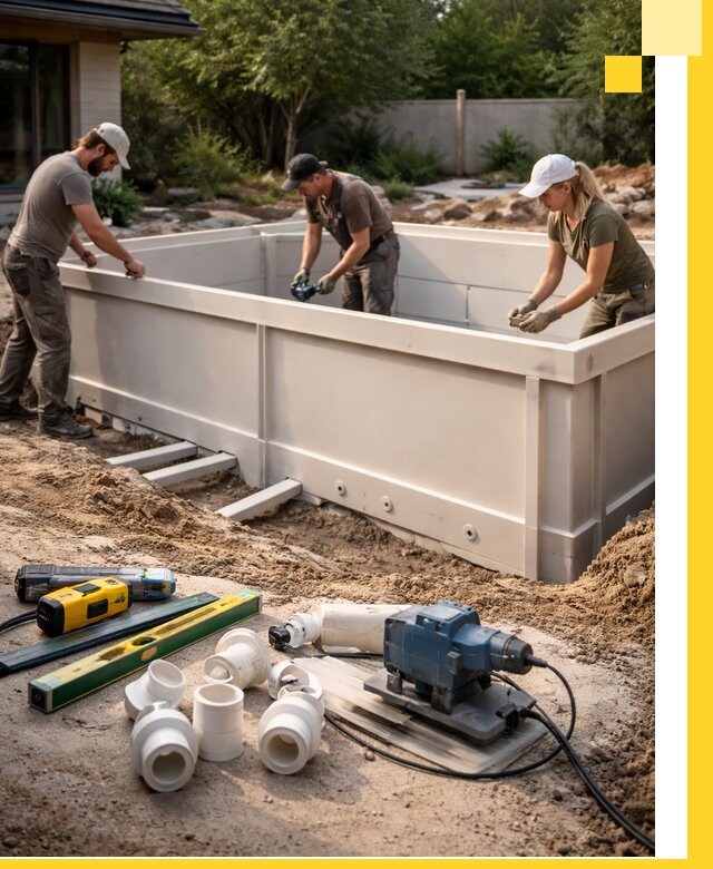 Установка полипропиленовых бассейнов под ключ в Норильске