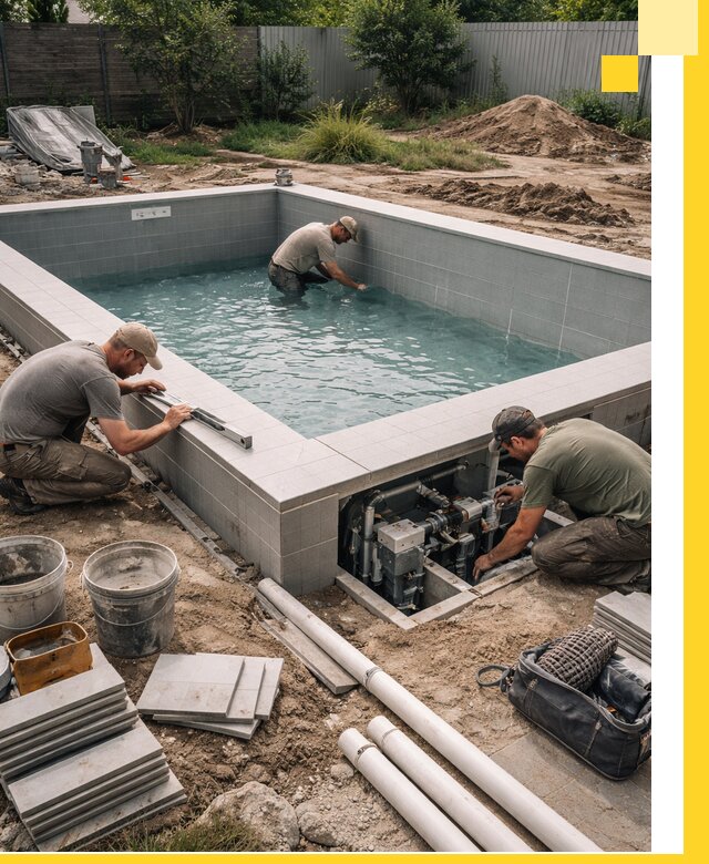 Строительство и монтаж бассейнов для дачи под ключ в Норильске