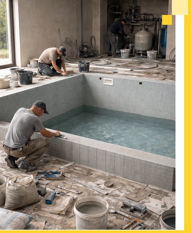 Строительство и монтаж бассейнов в помещении в Норильске