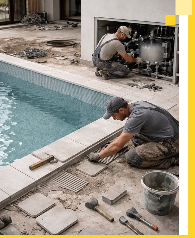 Строительство и монтаж бассейнов в коттедже в Норильске