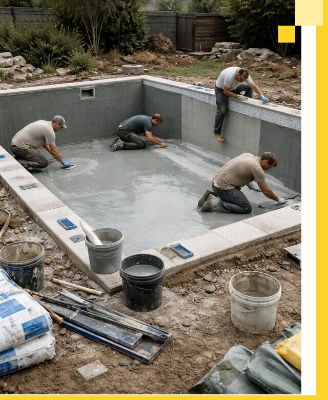 Изготовление и монтаж чаши бассейна под ключ в Норильске