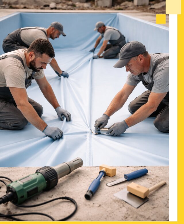 ПВХ пленка для бассейнов с монтажом и гарантией в Норильске