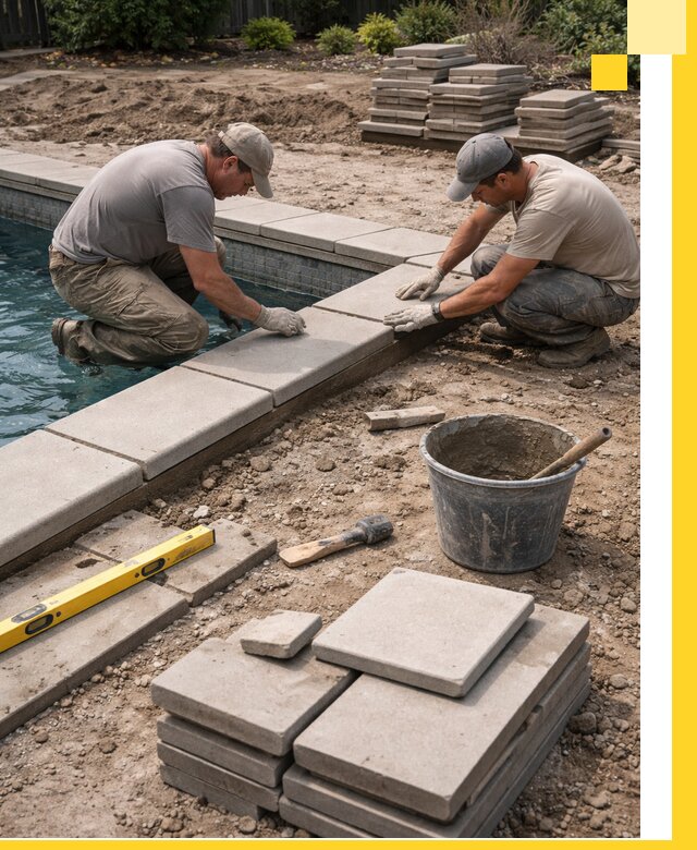 Установка и изготовление копингового камня для бассейнов в Норильске