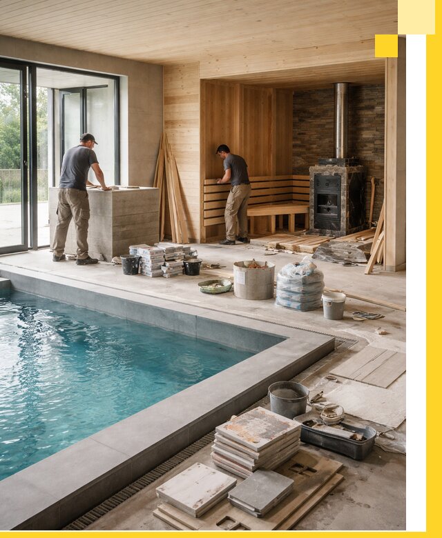 Проектирование и строительство бань с бассейном в Норильске