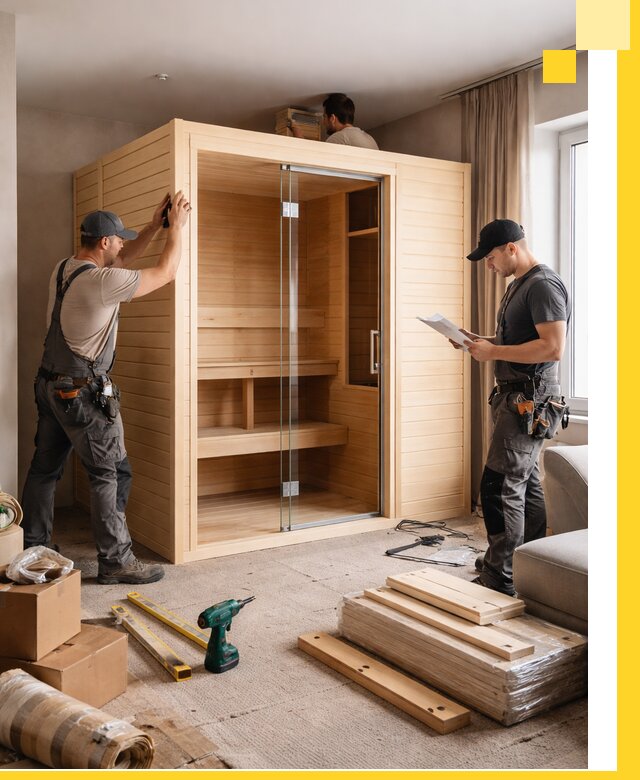 Установка и благоустройство саун в квартире в Норильске