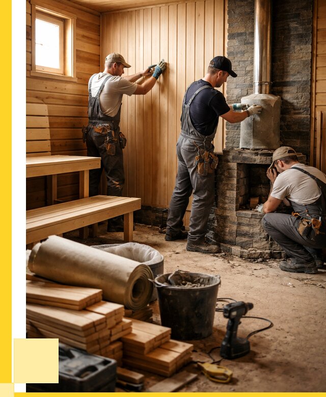 Ремонт бань под ключ в Норильске от 46733 р. | ЭриданНрл