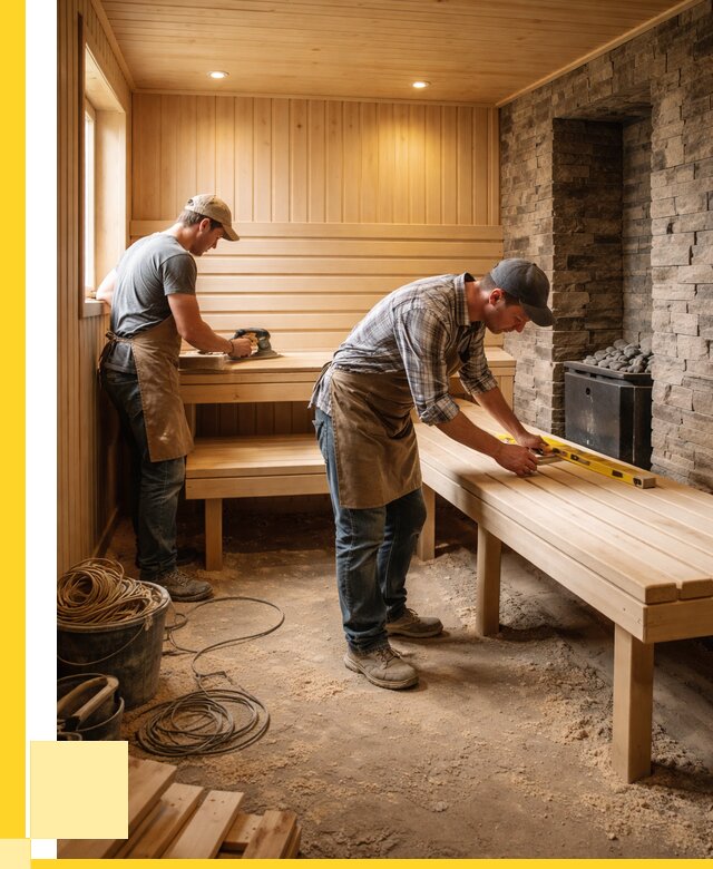 Отделка бани в Норильске: внутренняя отделка от 3116 р. | ЭриданНрл