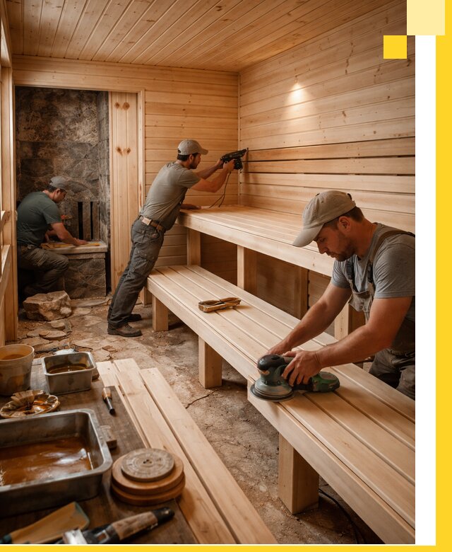 Профессиональная отделка бань в Норильске под ключ, с гарантией