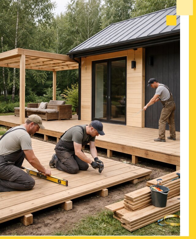 Строительство бань с террасой и бассейном под ключ в Норильске