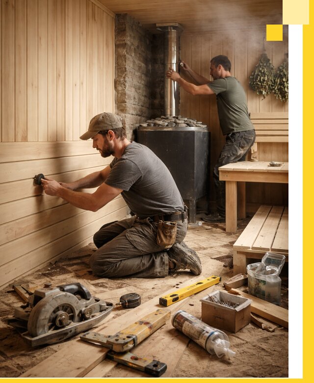 Полное строительство и оснащение парных под ключ в Норильске