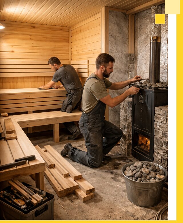 Дизайн и строительство интерьеров бань под ключ в Норильске