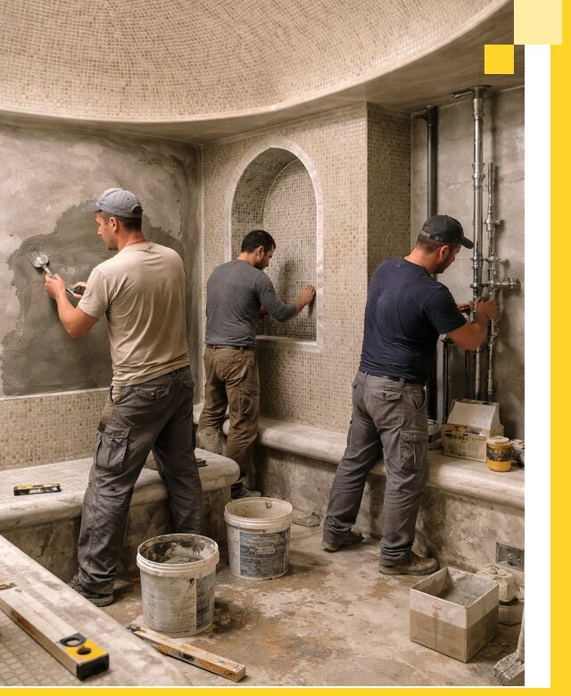 Профессиональный монтаж хамамов под ключ в Норильске с гарантией