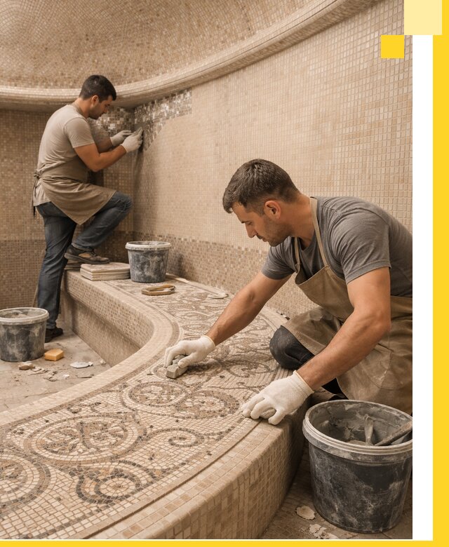 Плитка для хамама в Норильске, укладка, подбор и поставка